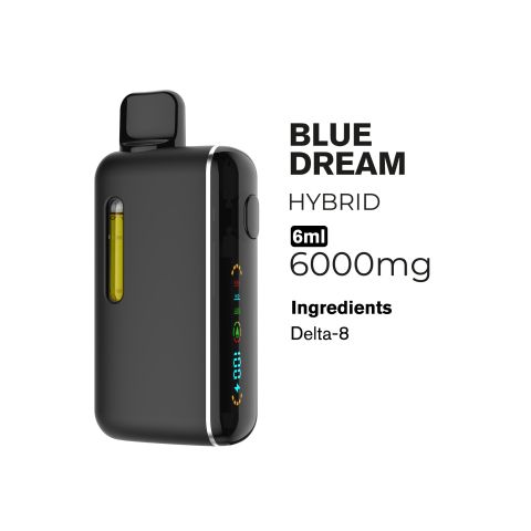 6000mg D8 Vape Pen - Blue Dream - Hybrid - 6ml - 10X - Thumbnail 2