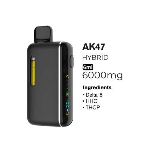 6000mg D8, HHC, THCP Vape Pen - AK47 - Hybrid - 6ml - Fresh - Thumbnail 2