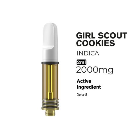2000mg D8 Vape Cart - Girl Scout Cookies - Indica - 2ml - 10X - Thumbnail 2