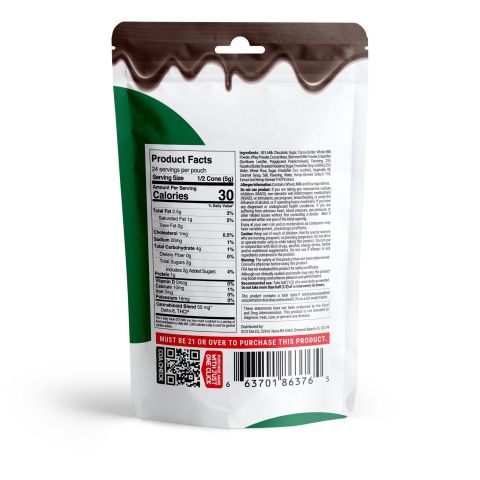 100mg Hazelnut Cream + Milk Chocolate Waffle Cones - D8 & THCP - Chill Plus - Thumbnail 8