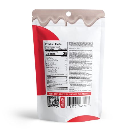 100mg Strawberry + White Chocolate Waffle Cones - D8 & THCP - Chill Plus - Thumbnail 8