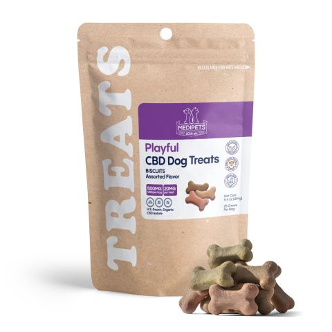 500mg CBD Pet Treats For Dogs - Biscuits - MediPets - Thumbnail 1