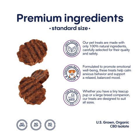 500mg CBD Pet Treats For Dogs - Grilled Steak - MediPets - Thumbnail 4