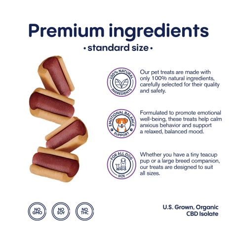 CBD Dog Treats - Mini Hot Dogs - 600mg - MediPets - Thumbnail 4