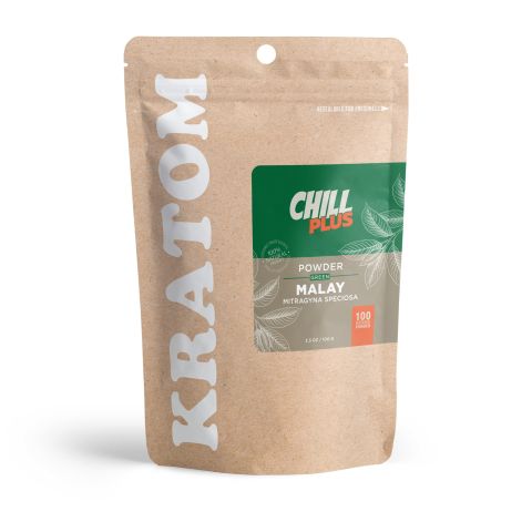 100g Kratom Powder - Green Malay - Chill Plus - Thumbnail 2