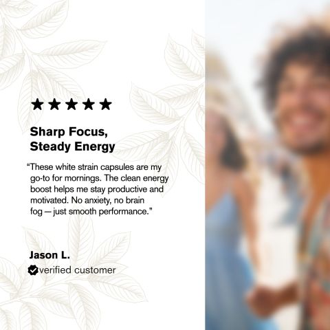 500mg Kratom Capsules - White Maeng Da Strain - 100ct - Chill Plus - Thumbnail 6