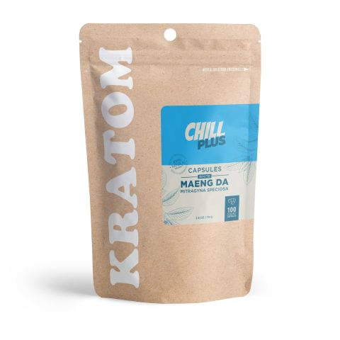 500mg Kratom Capsules - White Maeng Da Strain - 100ct - Chill Plus - Thumbnail 2
