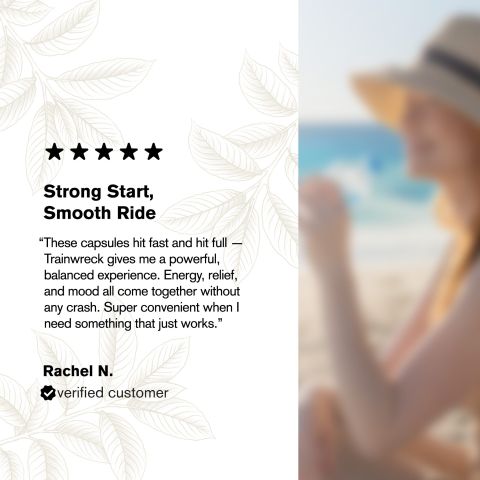 500mg Kratom Capsules - Trainwreck Strain - 100ct - Chill Plus - Thumbnail 6