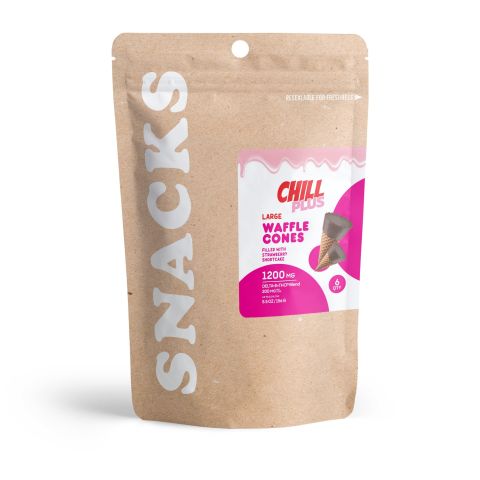 200mg Strawberry Shortcake Waffle Cones - D8 & THCP - Chill Plus - Thumbnail 2