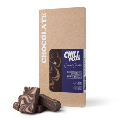 600mg Dark & White Chocolate Bar – Delta 8 – Chill Plus - Thumbnail 2