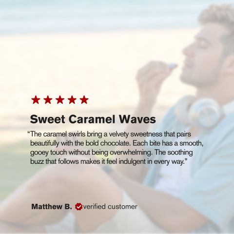 600mg Dark Chocolate & Caramel Bar – Delta 8 – Chill Plus - Thumbnail 6