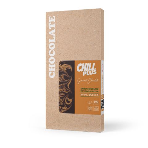 600mg Dark Chocolate & Peanut Butter Bar – Delta 8 – Chill Plus - Thumbnail 3