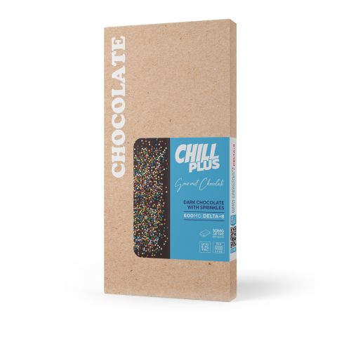 600mg Dark Chocolate & Sprinkles Bar – Delta 8 – Chill Plus - Thumbnail 3