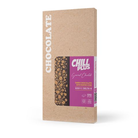 600mg Dark Chocolate & Wafer Cones Bar – Delta 8 – Chill Plus - Thumbnail 3