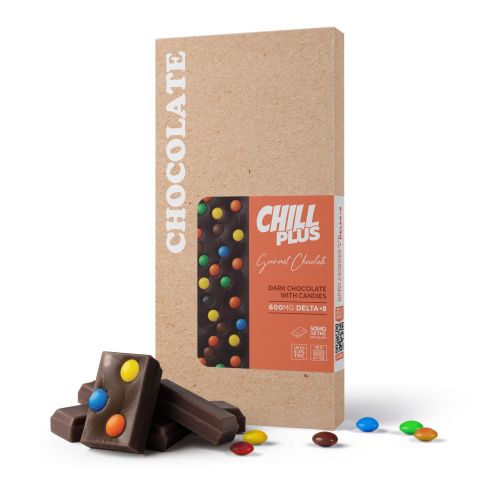 600mg Dark Chocolate & Candies Bar – Delta 8 – Chill Plus - Thumbnail 2