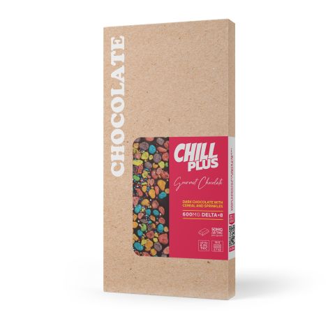 600mg Dark Chocolate with Cereal & Sprinkles Bar – Delta 8 – Chill Plus - Thumbnail 3