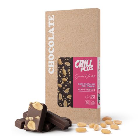 600mg Dark Chocolate & Peanuts Bar – Delta 8 – Chill Plus - Thumbnail 2