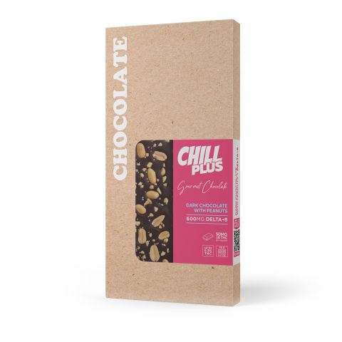 600mg Dark Chocolate & Peanuts Bar – Delta 8 – Chill Plus - Thumbnail 3