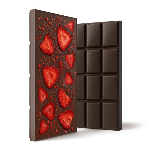 600mg Dark Chocolate & Strawberries Bar – D8 – Chill Plus - Thumbnail 1