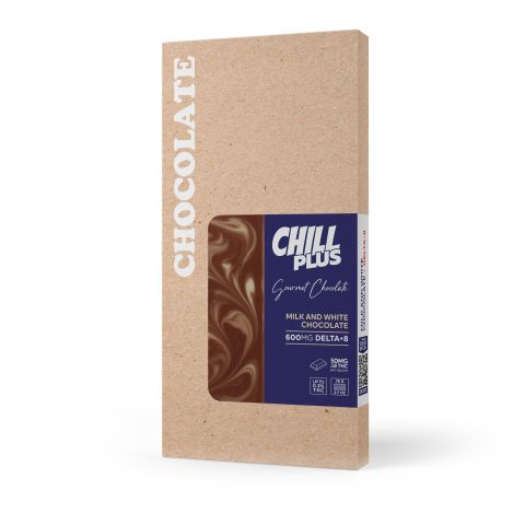 600mg Milk & White Chocolate Bar – Delta 8 – Chill Plus - Thumbnail 3