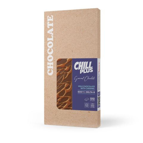 600mg Milk Chocolate & Caramel Bar – Delta 8 – Chill Plus - Thumbnail 3