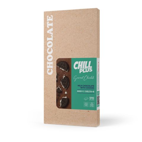 600mg Milk Chocolate & Cookies Bar – Delta 8 – Chill Plus - Thumbnail 3