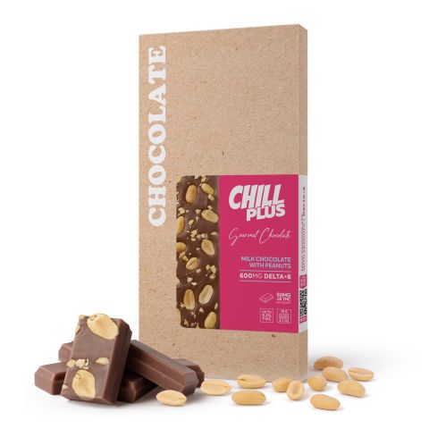 600mg Milk Chocolate & Peanuts Bar – Delta 8 – Chill Plus - Thumbnail 2