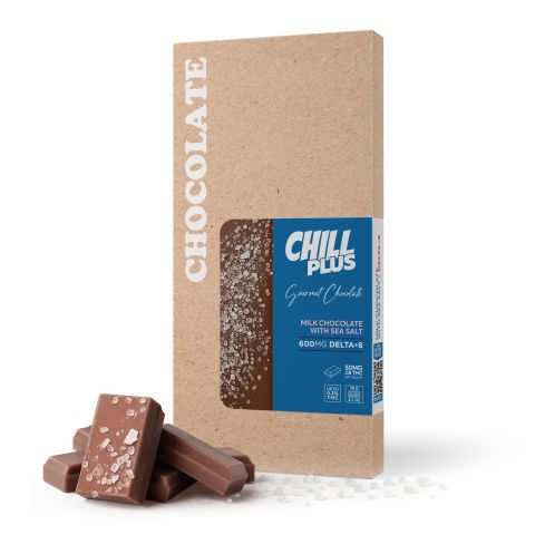 600mg Milk Chocolate & Sea Salt Bar – Delta 8 – Chill Plus - Thumbnail 2