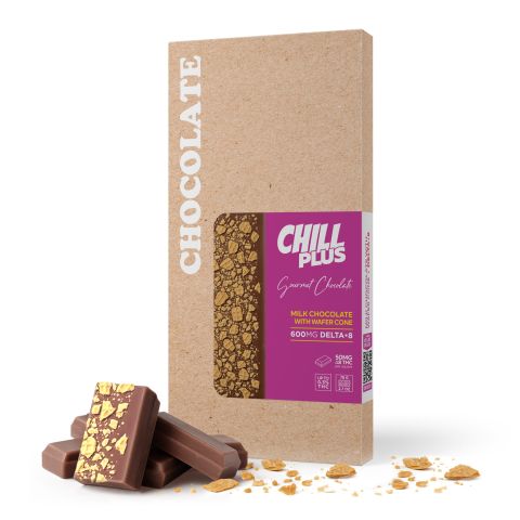 600mg Milk Chocolate & Wafer Cone Bar – Delta 8 – Chill Plus - Thumbnail 2