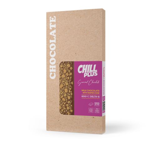 600mg Milk Chocolate & Wafer Cone Bar – Delta 8 – Chill Plus - Thumbnail 3