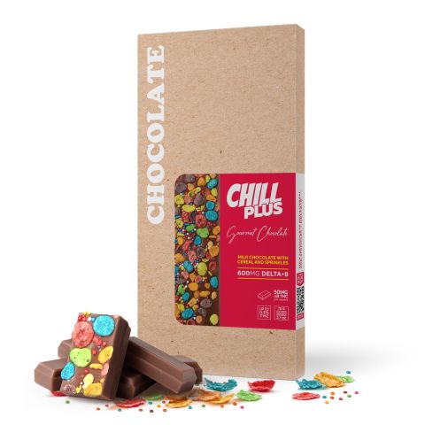 600mg Milk Chocolate with Cereal & Sprinkles Bar – Delta 8 – Chill Plus - Thumbnail 2