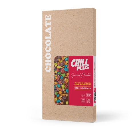 600mg Milk Chocolate with Cereal & Sprinkles Bar – Delta 8 – Chill Plus - Thumbnail 3