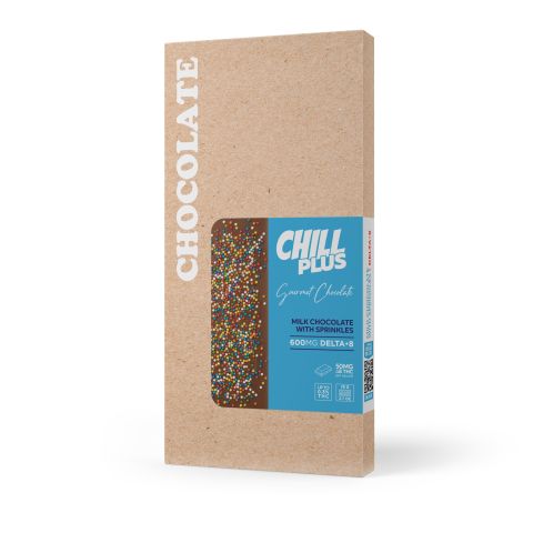 600mg Milk Chocolate & Sprinkles Bar – Delta 8 – Chill Plus - Thumbnail 3