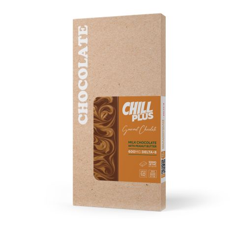 600mg Milk Chocolate & Peanut Butter Bar – Delta 8 – Chill Plus - Thumbnail 3