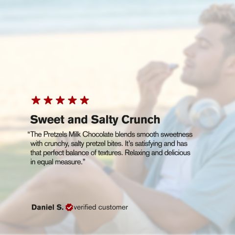 600mg Milk Chocolate & Pretzels Bar – Delta 8 – Chill Plus - Thumbnail 6