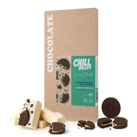 600mg White Chocolate & Cookies Bar – Delta 8 – Chill Plus - Thumbnail 2