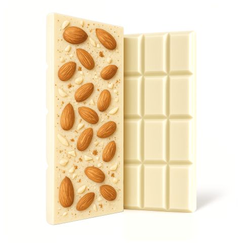 600mg White Chocolate & Almonds Bar – Delta 8 – Chill Plus - Thumbnail 1