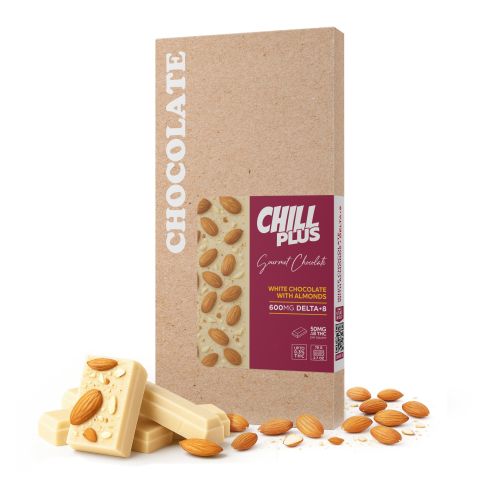 600mg White Chocolate & Almonds Bar – Delta 8 – Chill Plus - Thumbnail 2