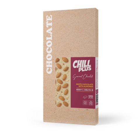 600mg White Chocolate & Almonds Bar – Delta 8 – Chill Plus - Thumbnail 3