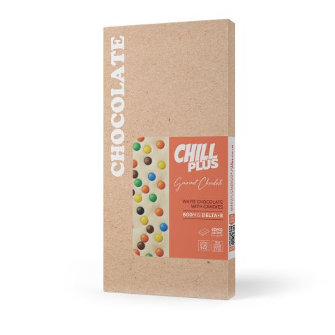 600mg White Chocolate & Candies Bar – Delta 8 – Chill Plus - Thumbnail 3