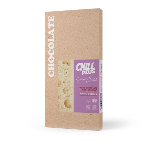 600mg White Chocolate & Cashews Bar – Delta 8 – Chill Plus - Thumbnail 3