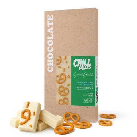 600mg White Chocolate & Pretzels Bar – Delta 8 – Chill Plus - Thumbnail 2