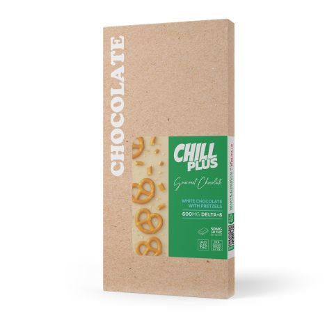 600mg White Chocolate & Pretzels Bar – Delta 8 – Chill Plus - Thumbnail 3