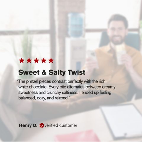 600mg White Chocolate & Pretzels Bar – Delta 8 – Chill Plus - Thumbnail 6