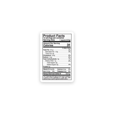 600mg White Chocolate & Sea Salt Bar – Delta 8 – Chill Plus - Thumbnail 8