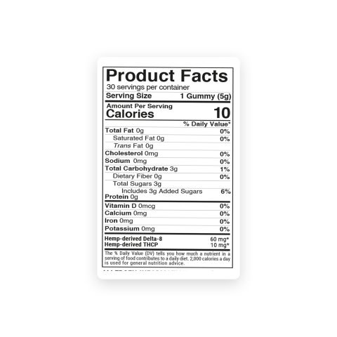 70mg D8 & THCP Gummies - Mixed Fruits - Chill Extreme - Thumbnail 11