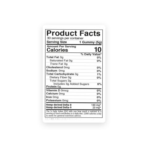 200mg D8, D9, THCP, Mushroom Blend Gummies - Mixed Fruits - Chill Extreme - Thumbnail 11