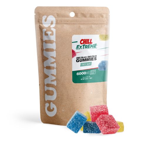 200mg D8, D9, THCP, Mushroom Blend Gummies - Mixed Fruits - Chill Extreme - Thumbnail 3