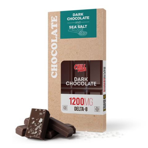 1,200mg Dark Chocolate & Sea Salt Bar – Delta 8 – Chill Plus - Thumbnail 2