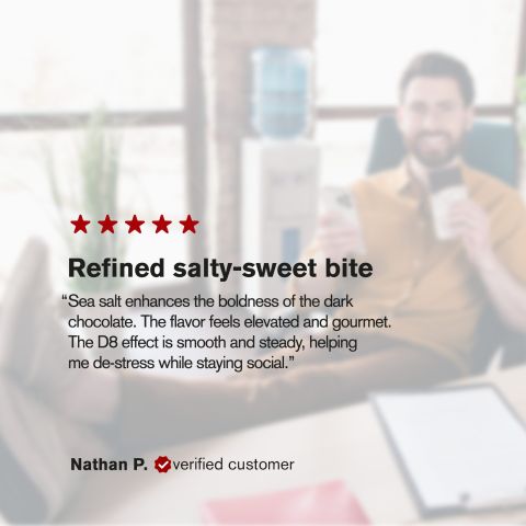 1,200mg Dark Chocolate & Sea Salt Bar – Delta 8 – Chill Plus - Thumbnail 6